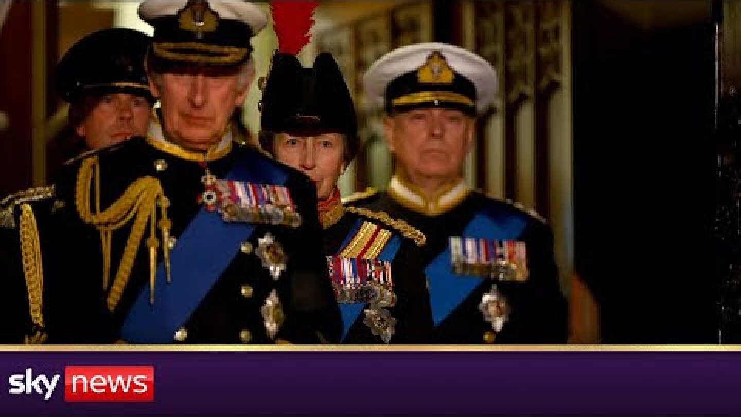 Senior royals gather for vigil in Westminster Hall