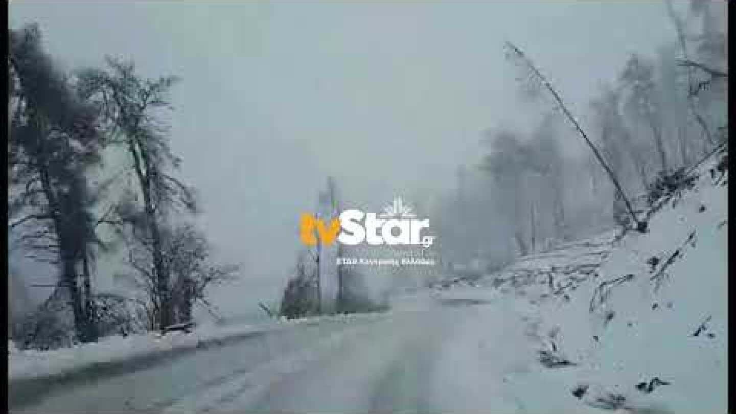 Χιόνια στην Βόρεια Εύβοια