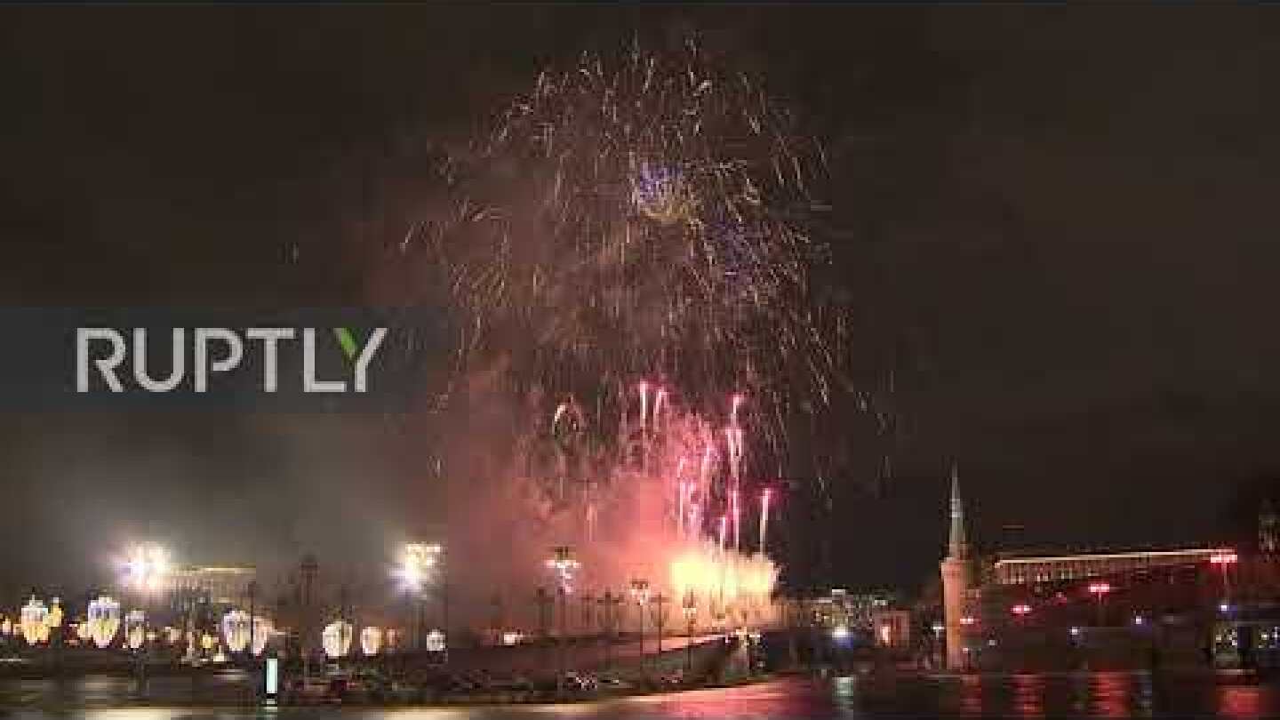 Russia: Spectacular fireworks light up Moscow skies for NYE