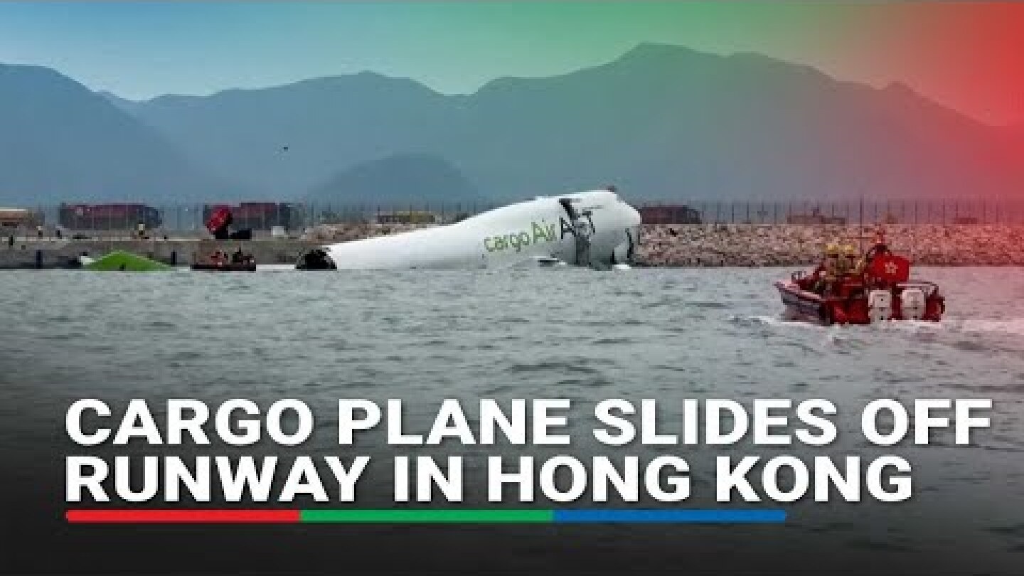 Cargo plane slides off runway in Hong Kong, media reports two dead | ABS-CBN News