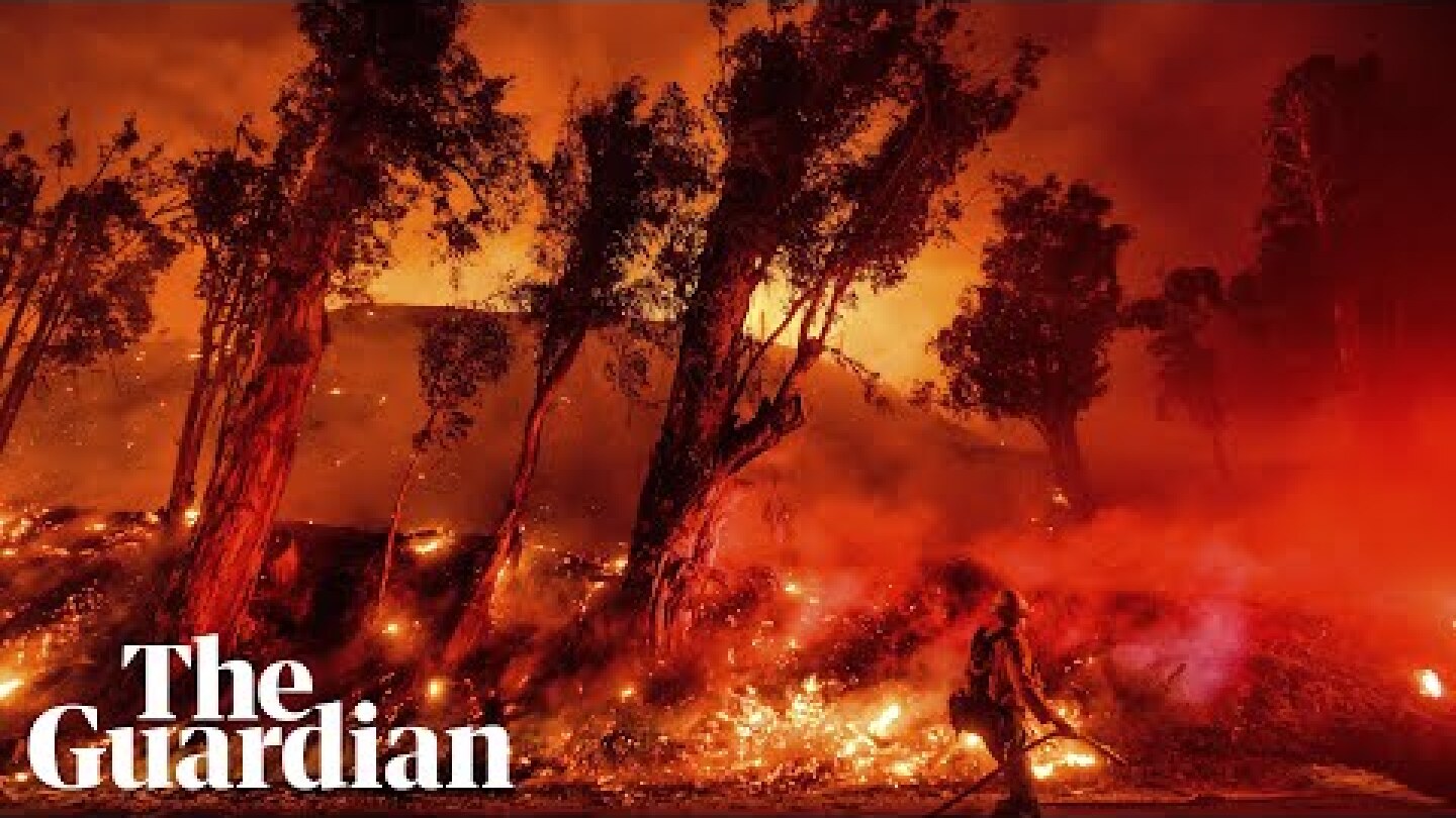 California wildfires: new blaze erupts and spreads north of Los Angeles