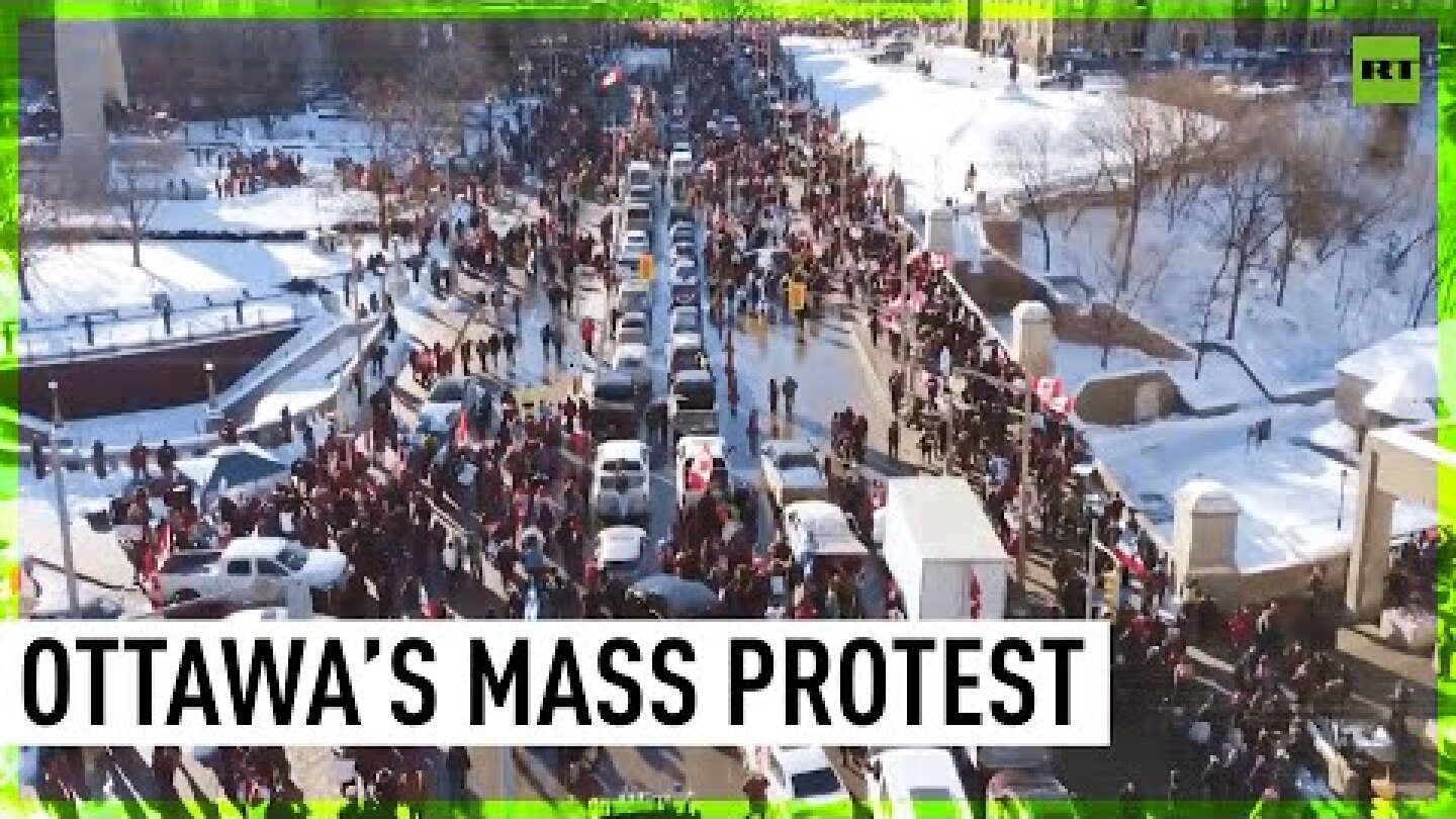 Ottawa’s Parliament Hill Packed With COVID-Restriction Protesters