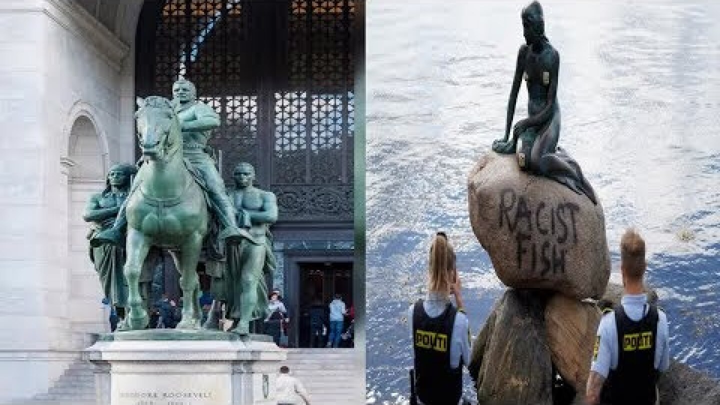 Little Mermaid statue in Copenhagen vandalised with 'racist fish' graffiti