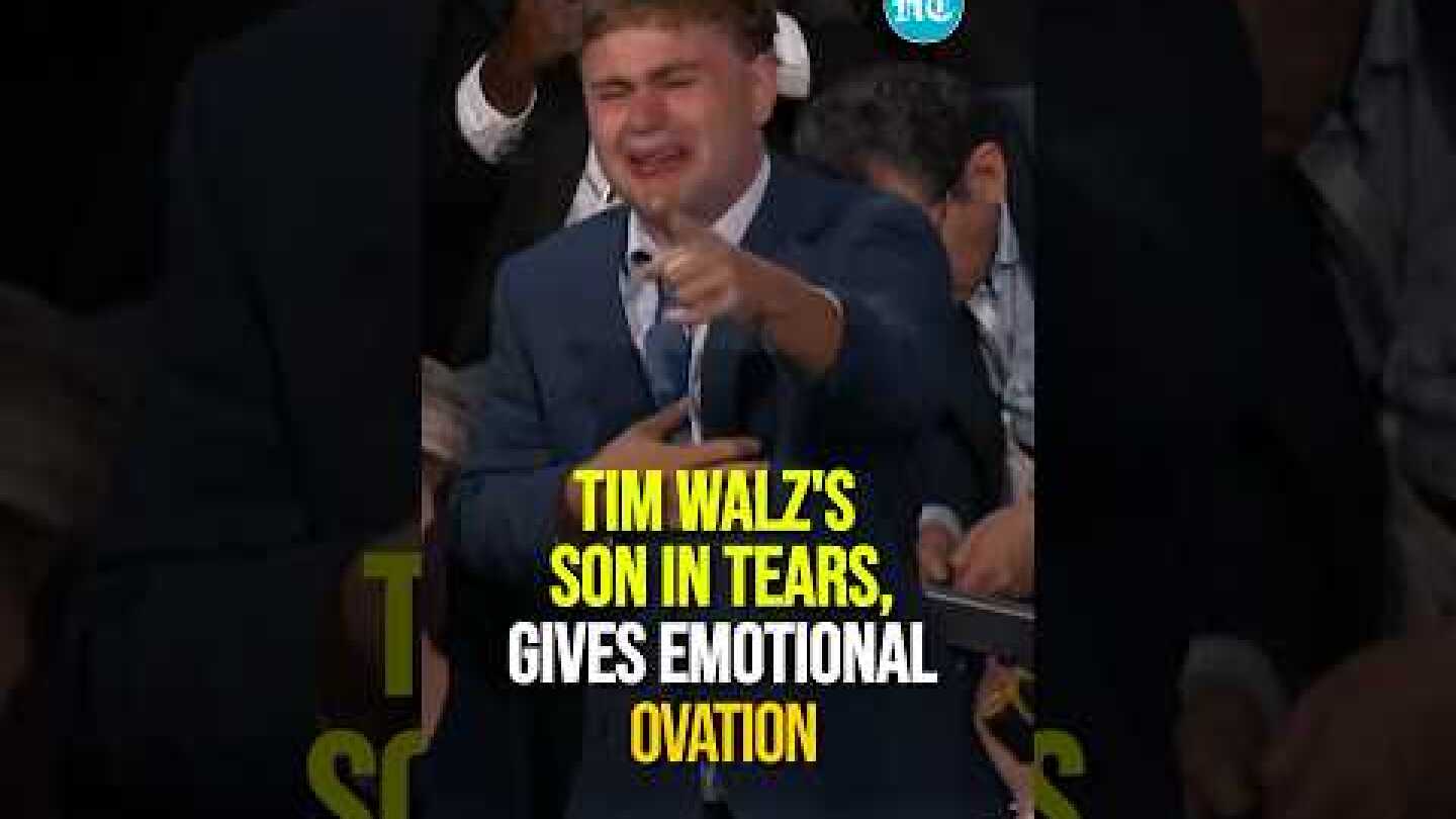 Tim Walz’s Son Gus Breaks Into Tears During Dad's DNC Speech: 'That’s My Dad' | #USElections