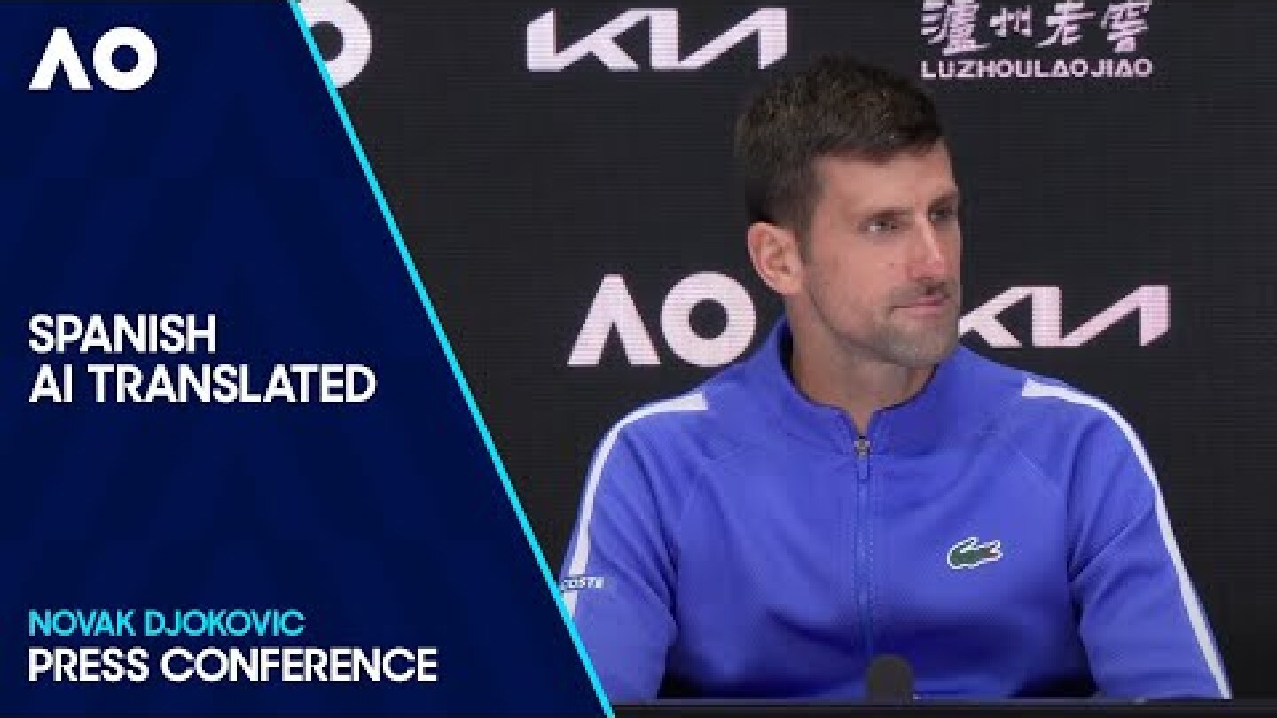 Novak Djokovic Press Conference Spanish Dub | Australian Open 2024 Semifinal