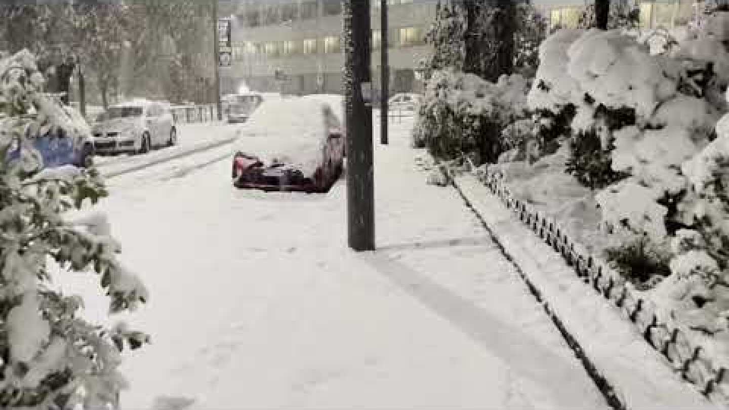 Snow Milan italy