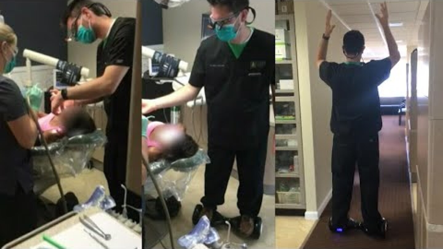 Dentist Pulled Tooth While Standing on a Hoverboard