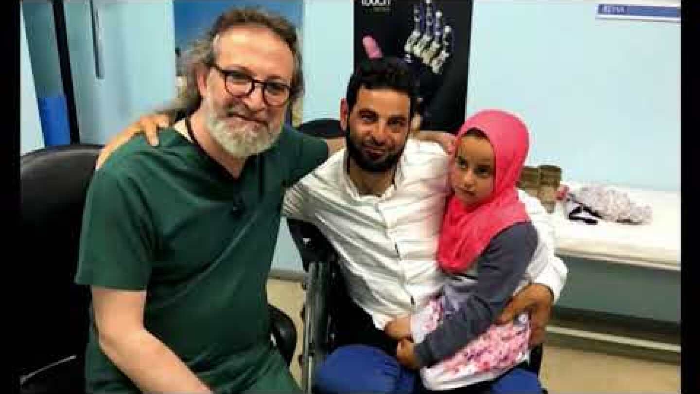 Maya Merhi - (plastic & tin can legs) gets help from a Turkish doctor - ITV News - 28th June 2018