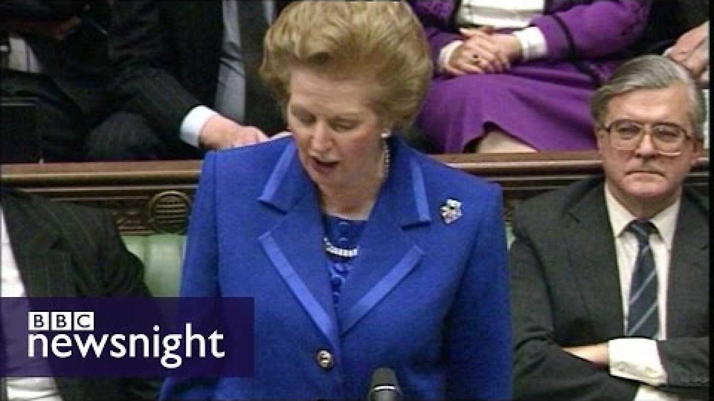 The day Margaret Thatcher resigned - Newsnight archives (1990)