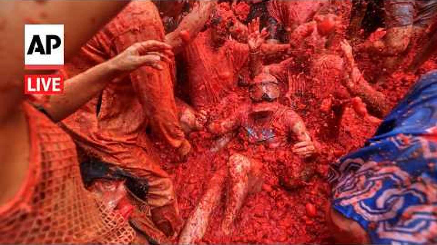 La Tomatina 2026 LIVE: Watch Spain's tomato street fight