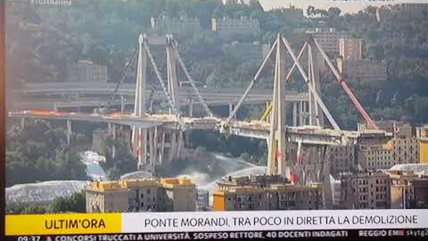 Demolizione Ponte Morandi di Genova Ore 9:38 del 28/06/2019