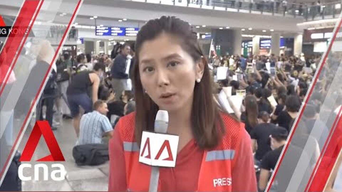 Hong Kong protesters kick off rally at airport