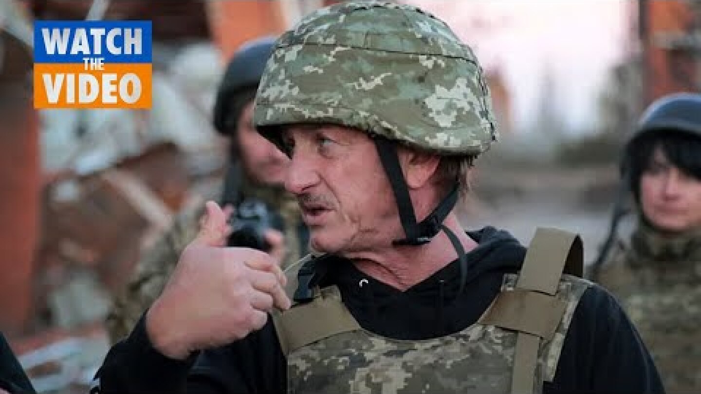 Actor Sean Penn in Ukraine filming a documentary on Russian invasion