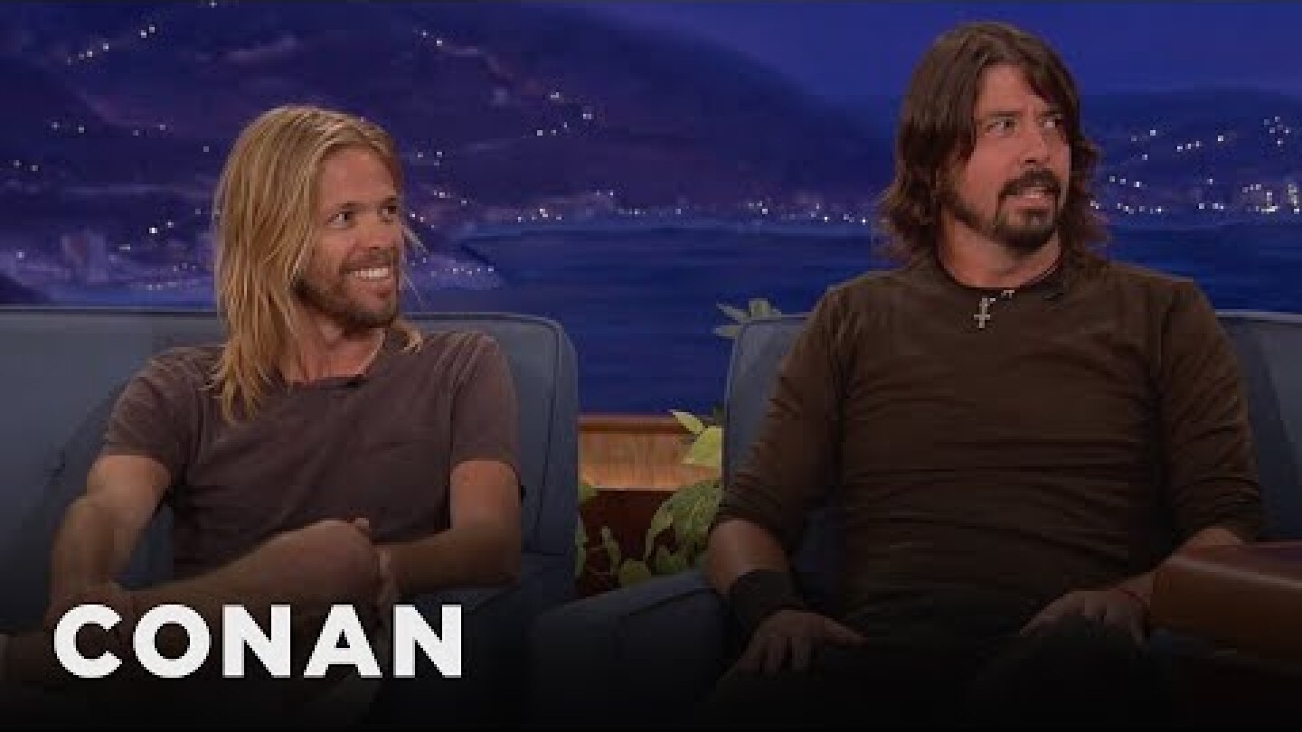 Dave Grohl & Taylor Hawkins On The Origins of "Foo Fighters" | CONAN on TBS