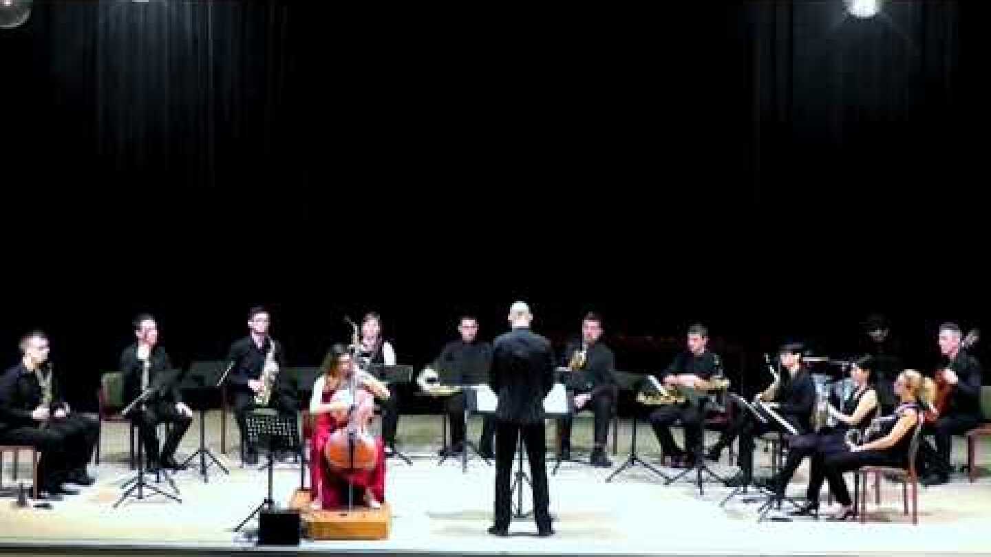 F. Gulda: Concerto for cello and winds/ Transcription for cello and 12 Saxophones (2/3)