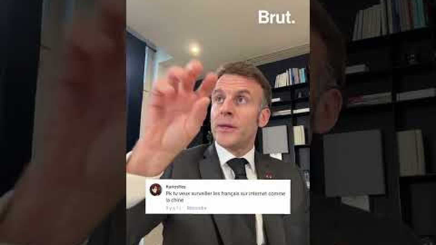 Emmanuel Macron sur la surveillance des réseaux sociaux par la France.