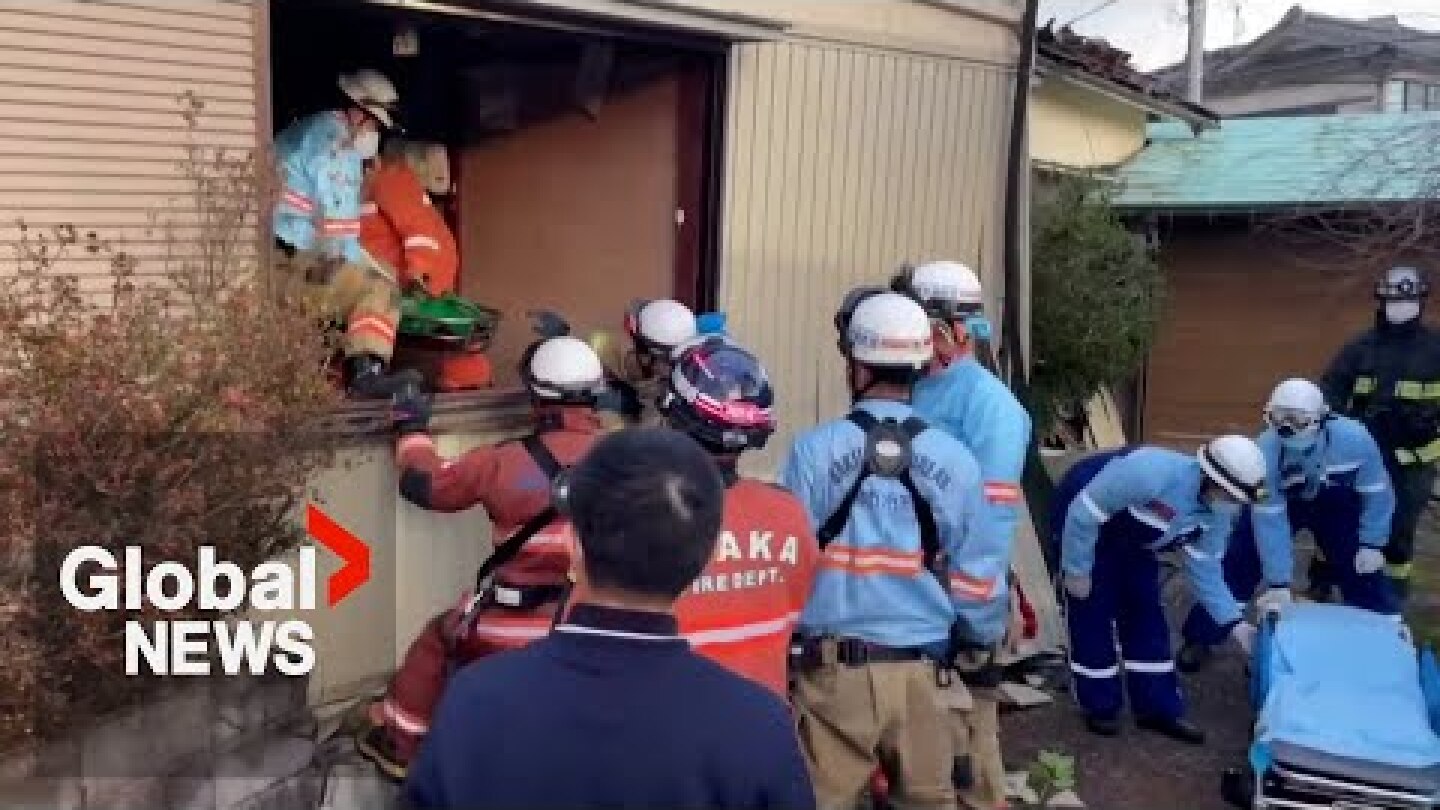 Japan earthquake: Woman rescued from collapsed home as race to find survivors continue