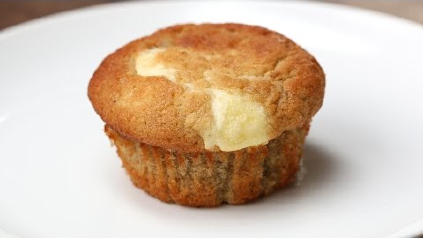 Cream Cheese–Filled Banana Bread Muffins