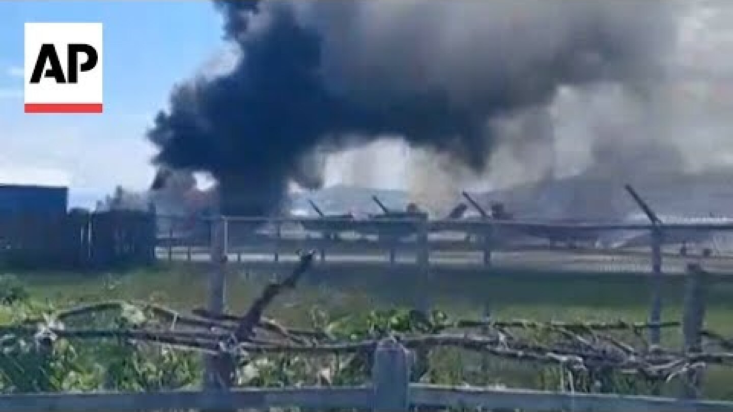 Plane crashes into parked aircraft while landing at Montana airport