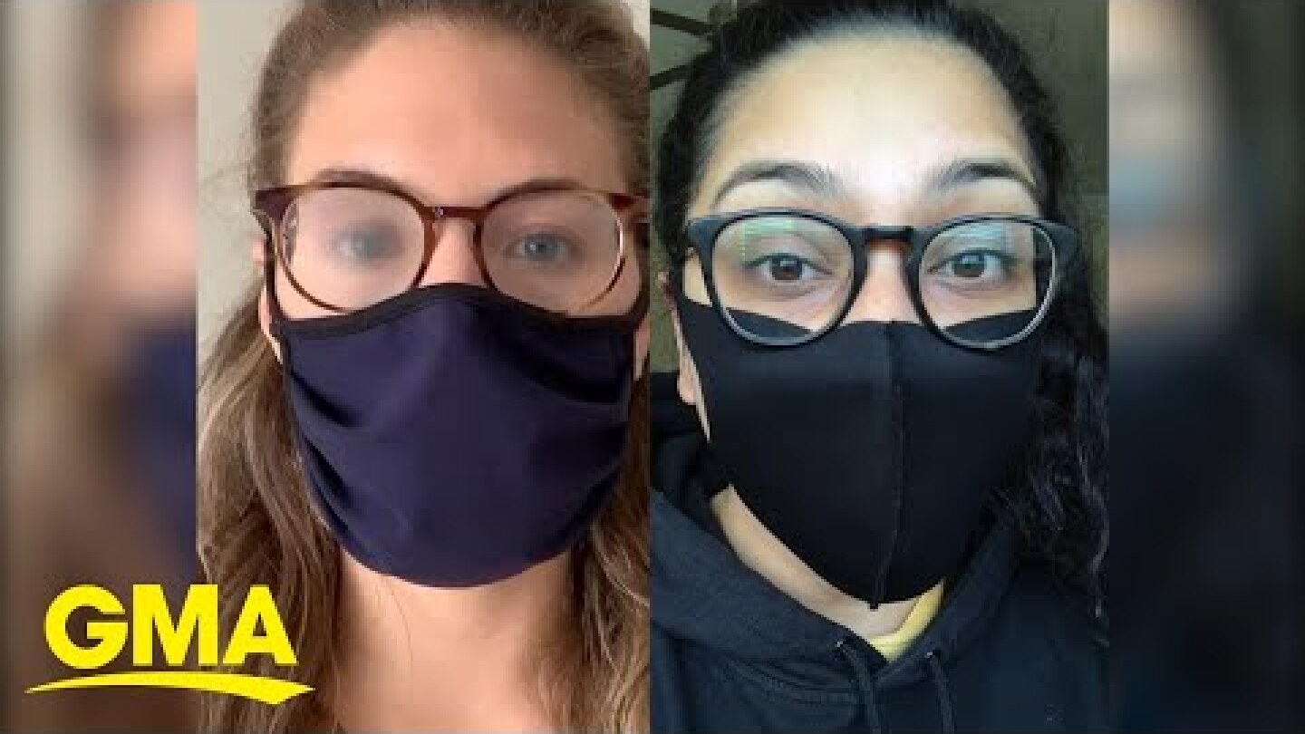 How to wear a face mask without your eyeglasses fogging up l GMA Digital