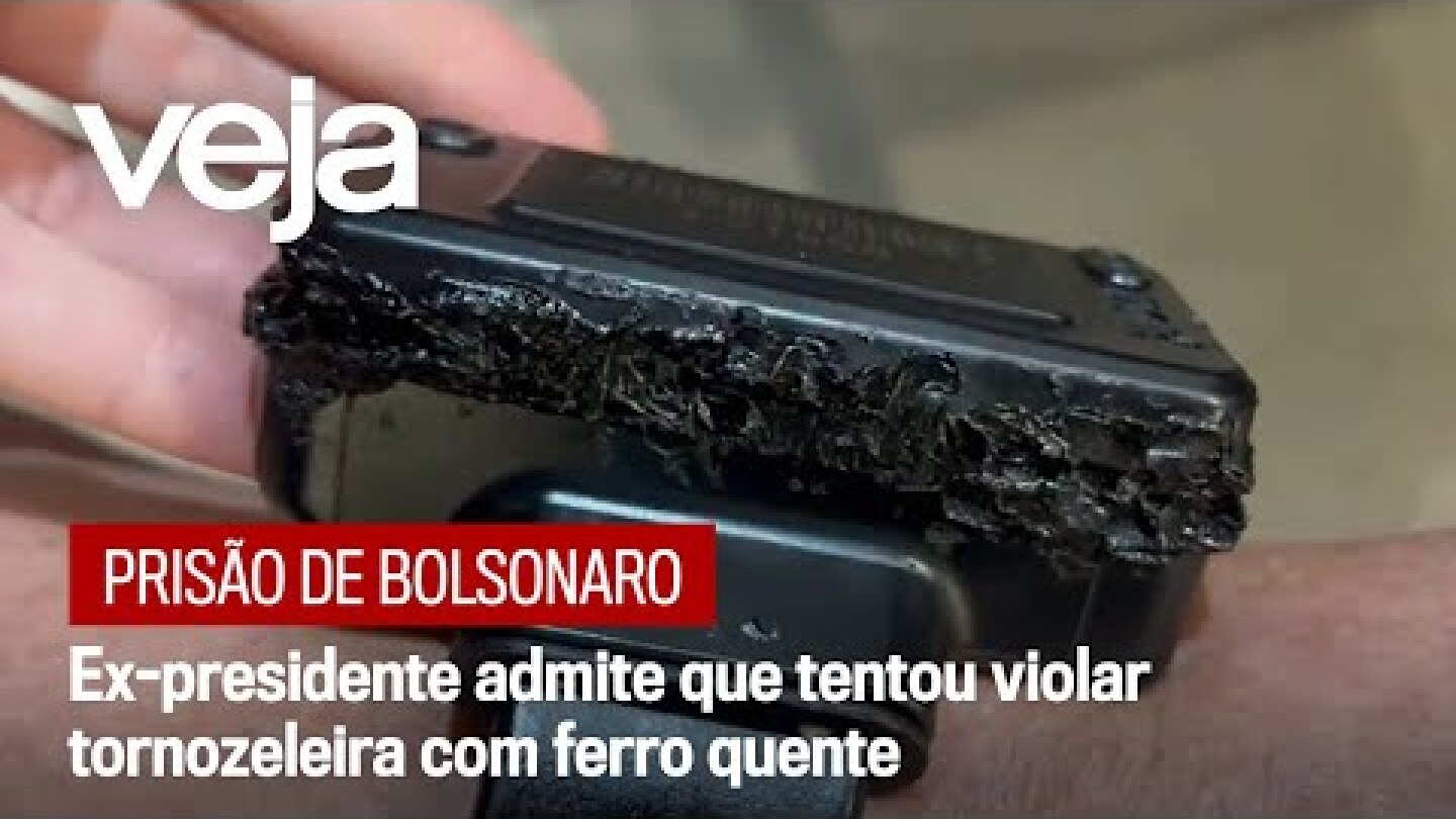 Jair Bolsonaro sobre tornozeleira: "Usei ferro quente. Ferro de solda. Curiosidade"