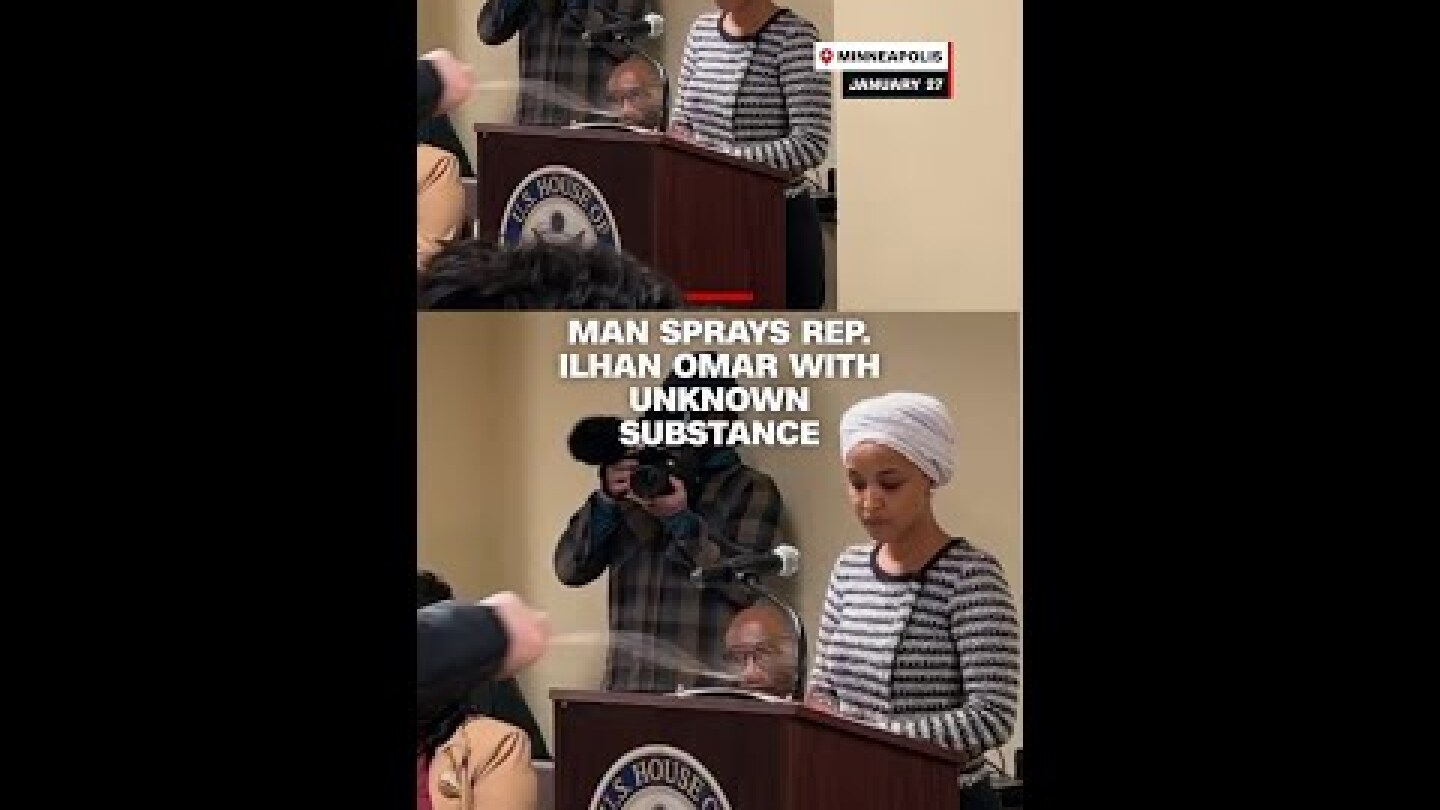 Man sprays Rep. Ilhan Omar with unknown substance