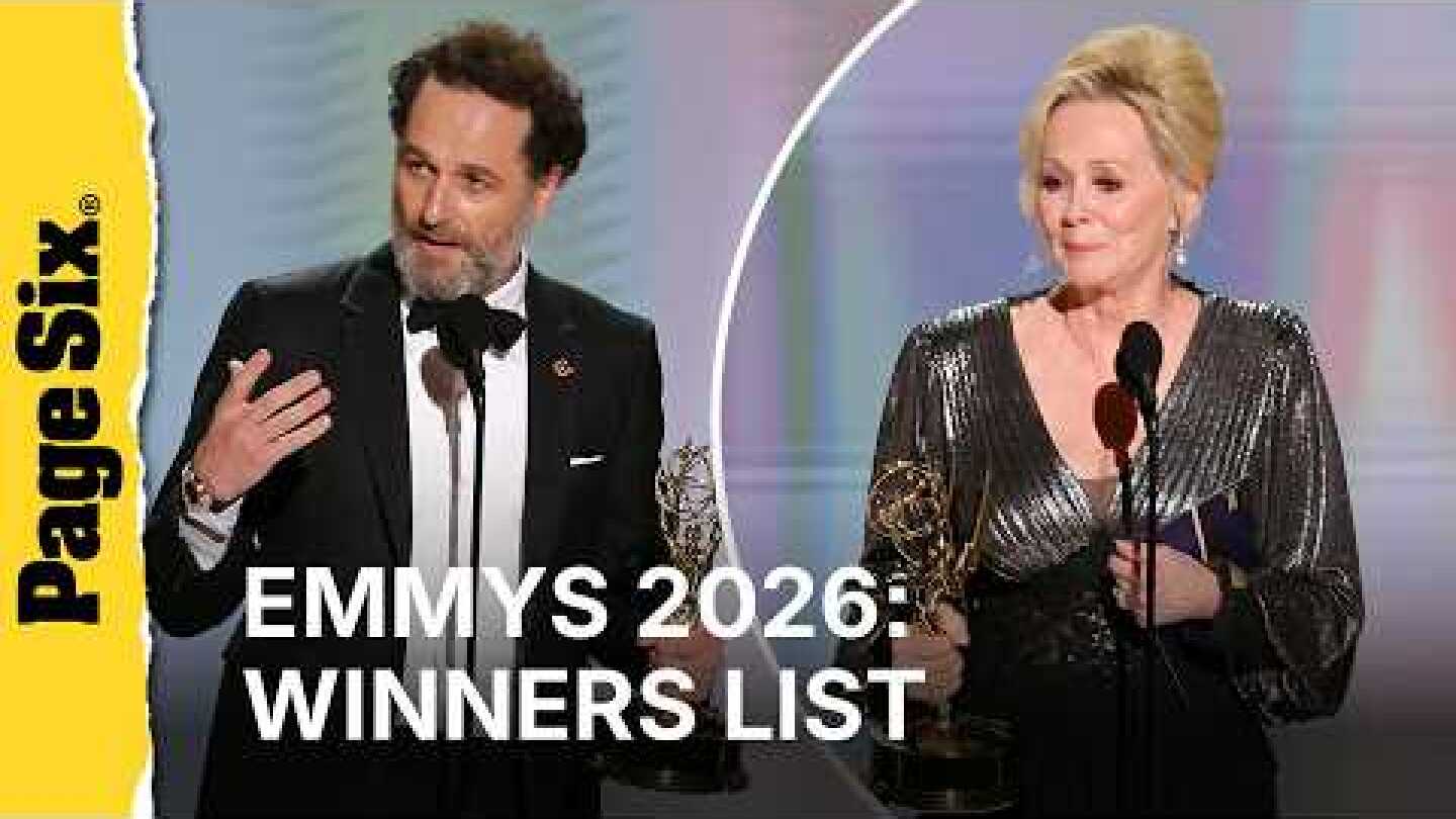 Emmys 2026: the complete winners list