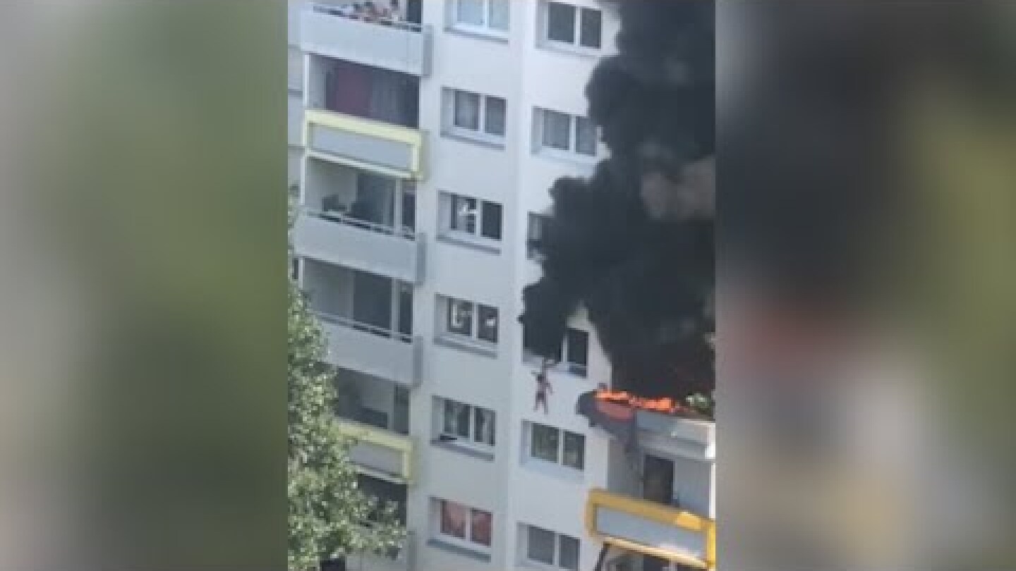 Two kids are safe after jumping from 3rd-floor apartment fire in France