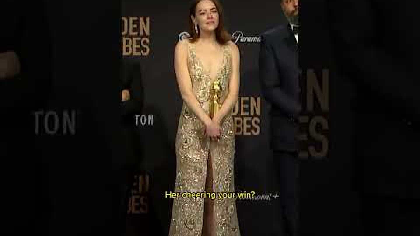 Emma Stone Jokingly Calls Taylor Swift an 'A-hole' At The Golden Globes #shorts