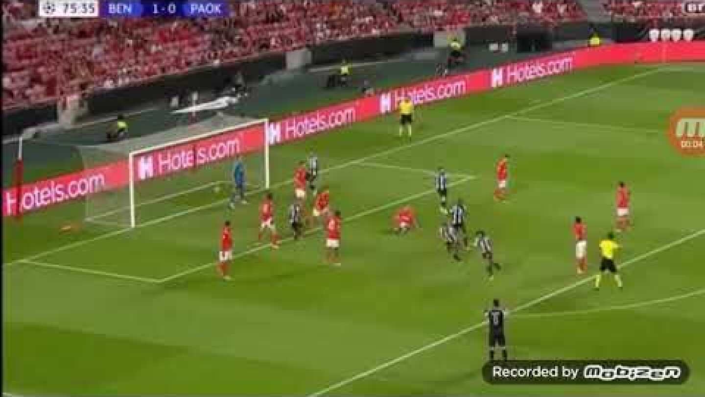 Μπενφίκα -ΠΑΟΚ 1-1Playoffs UEFA Champions League Το Γκολ του Warda