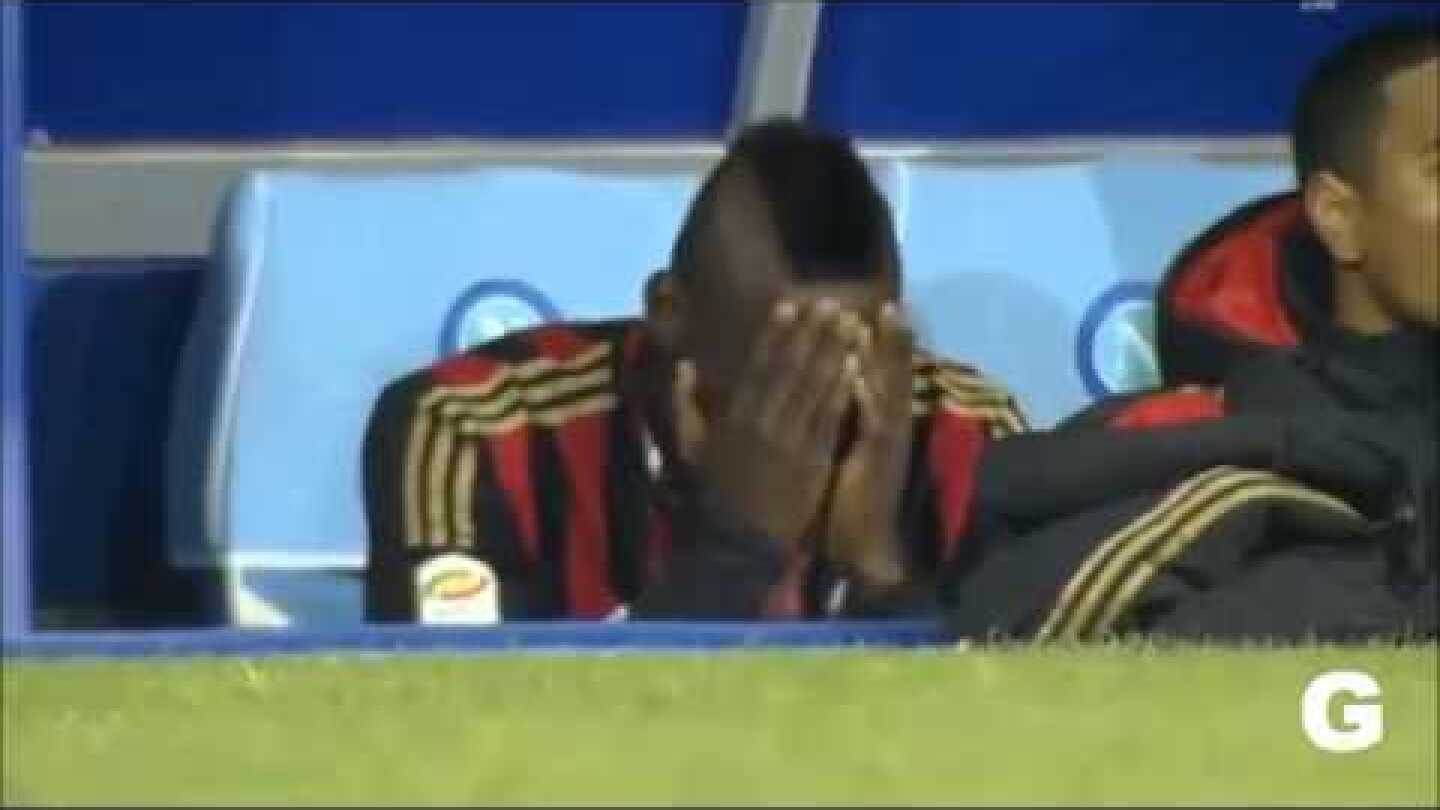 Balotelli Crying on the bench for Racism