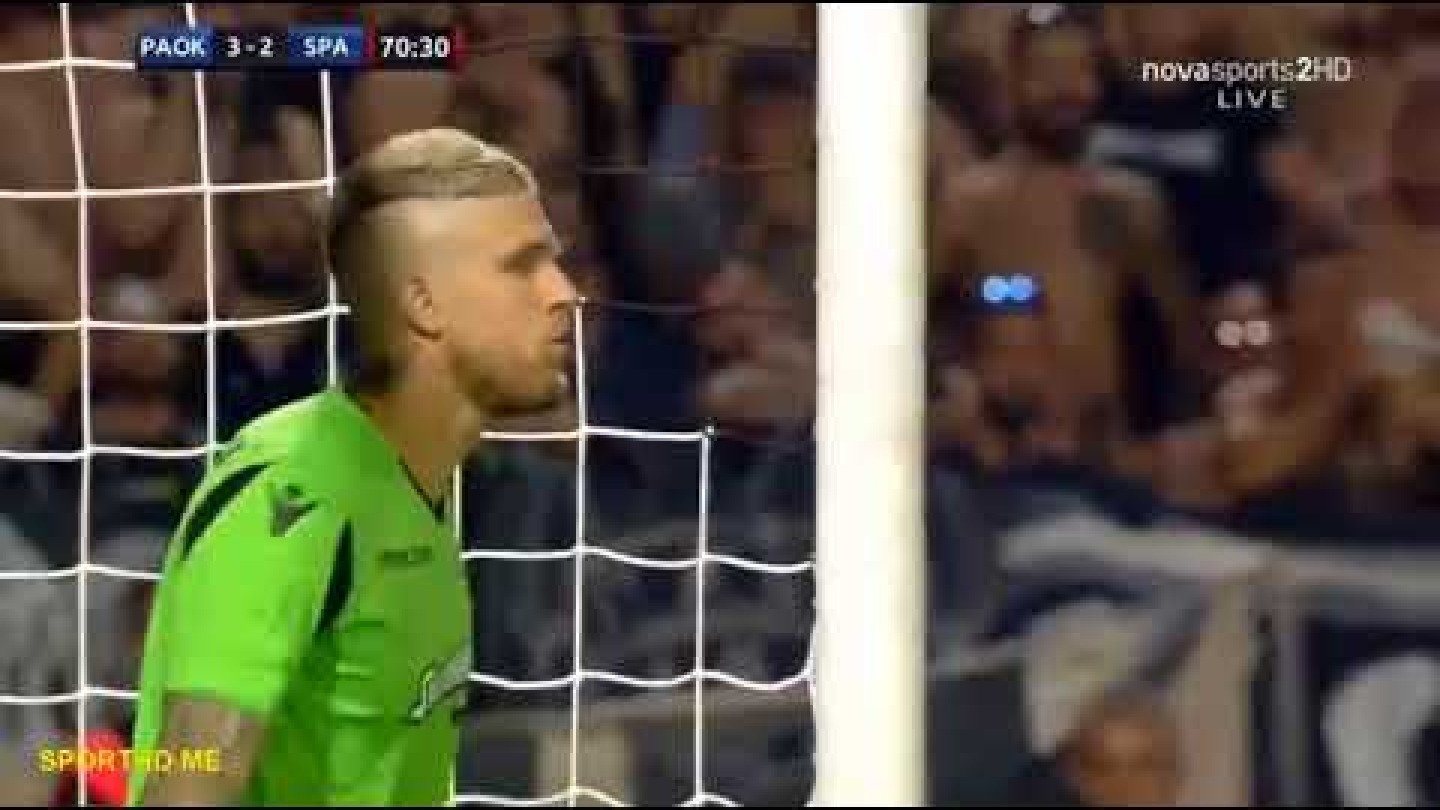 ΠΑΟΚ-Σπαρτάκ Μόσχας 3-2 Η απόκρουση πέναλντυ του Πασχαλάκη