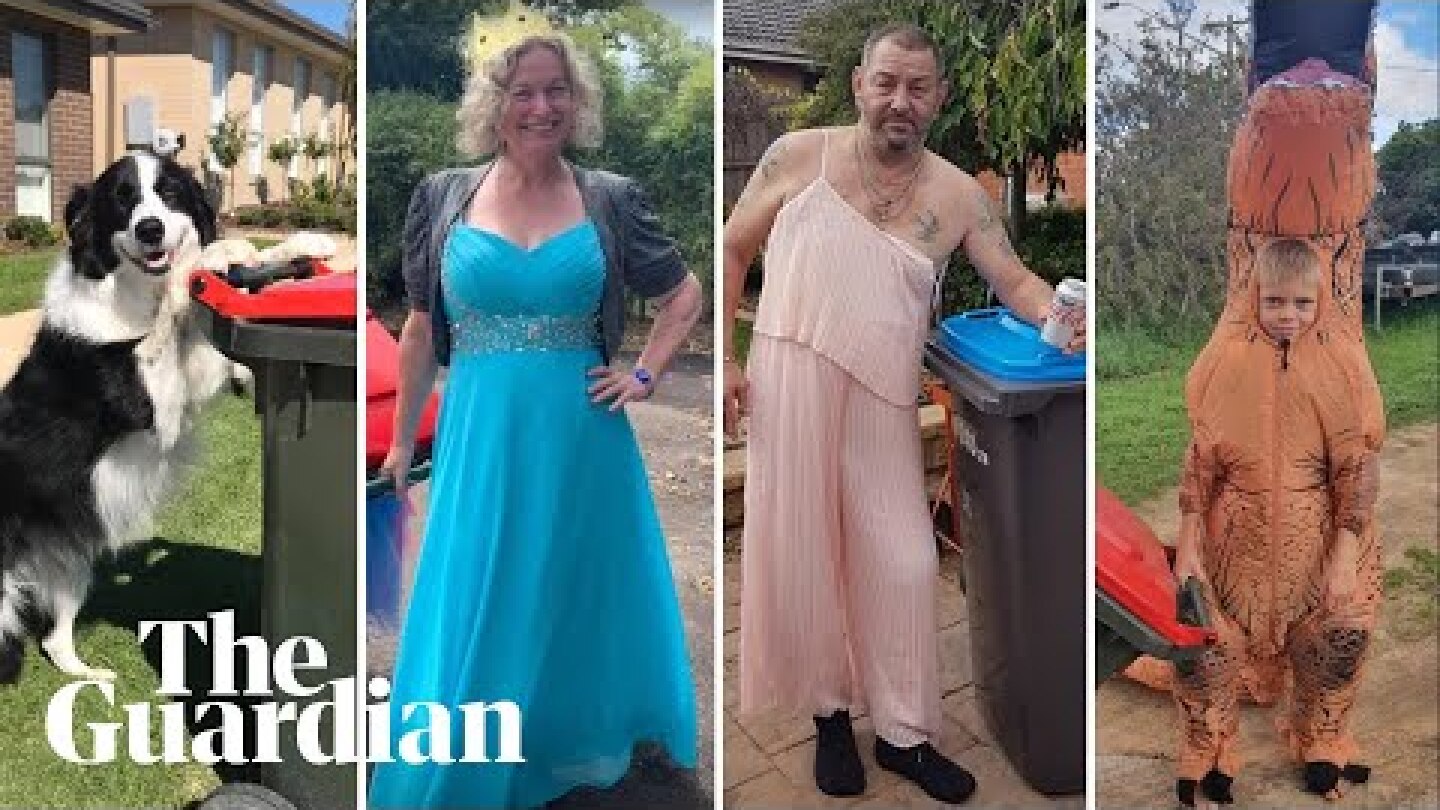 Superheroes, brides and pets: Australia brings joy (and style) to bin night