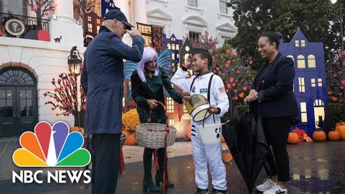 President Biden And First Lady Host Halloween Trick-Or-Treaters At White House