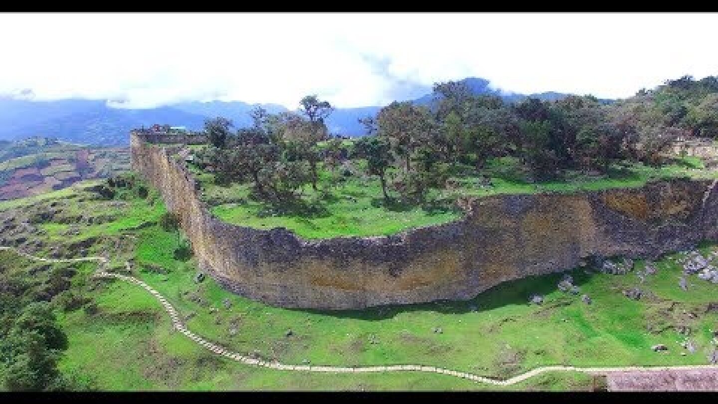 Drone Fight over Kuélap Ruins Walled City in Chachapoyas, Peru