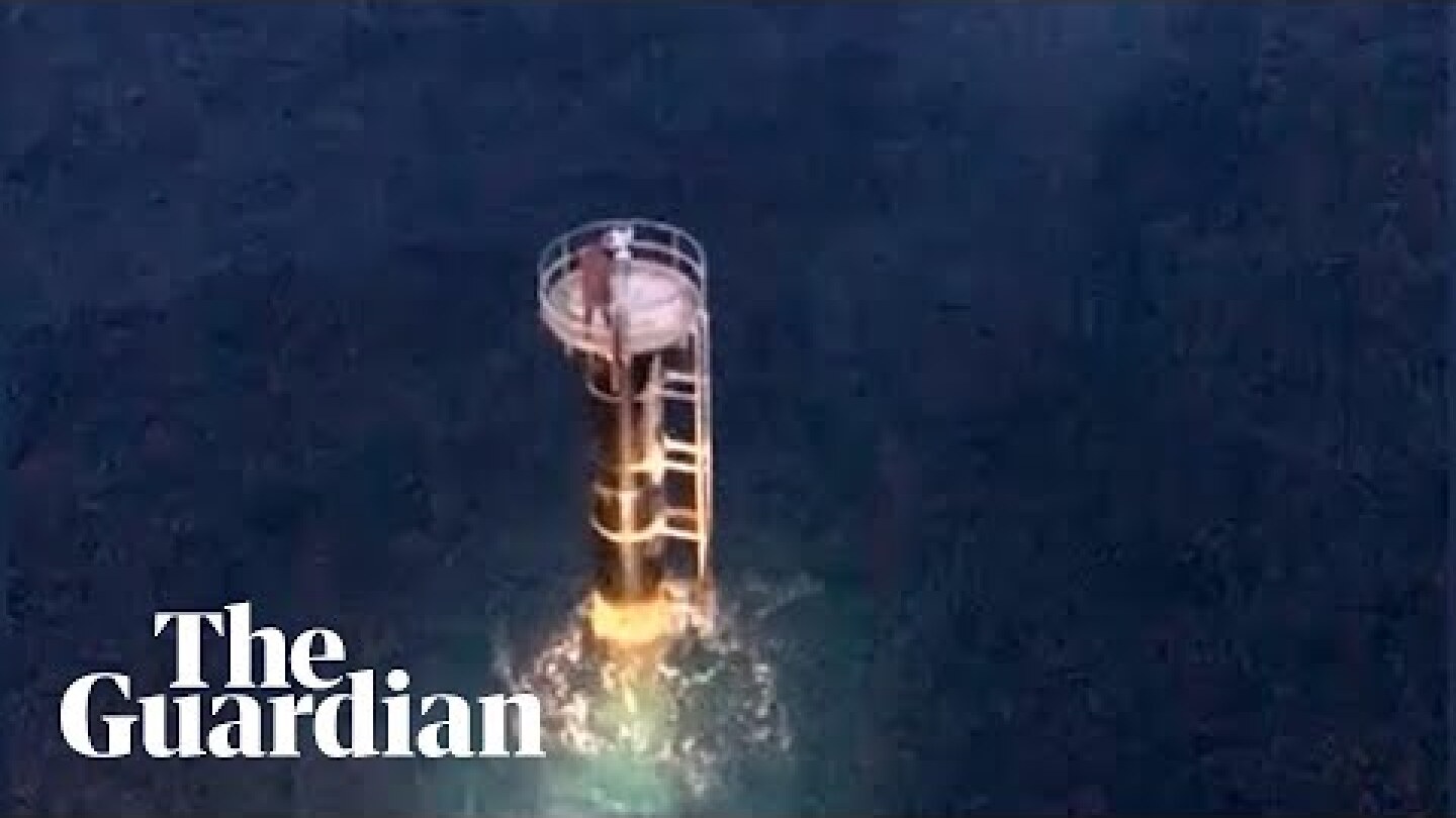 Man rescued from ocean beacon after falling from yacht off Sunshine Coast