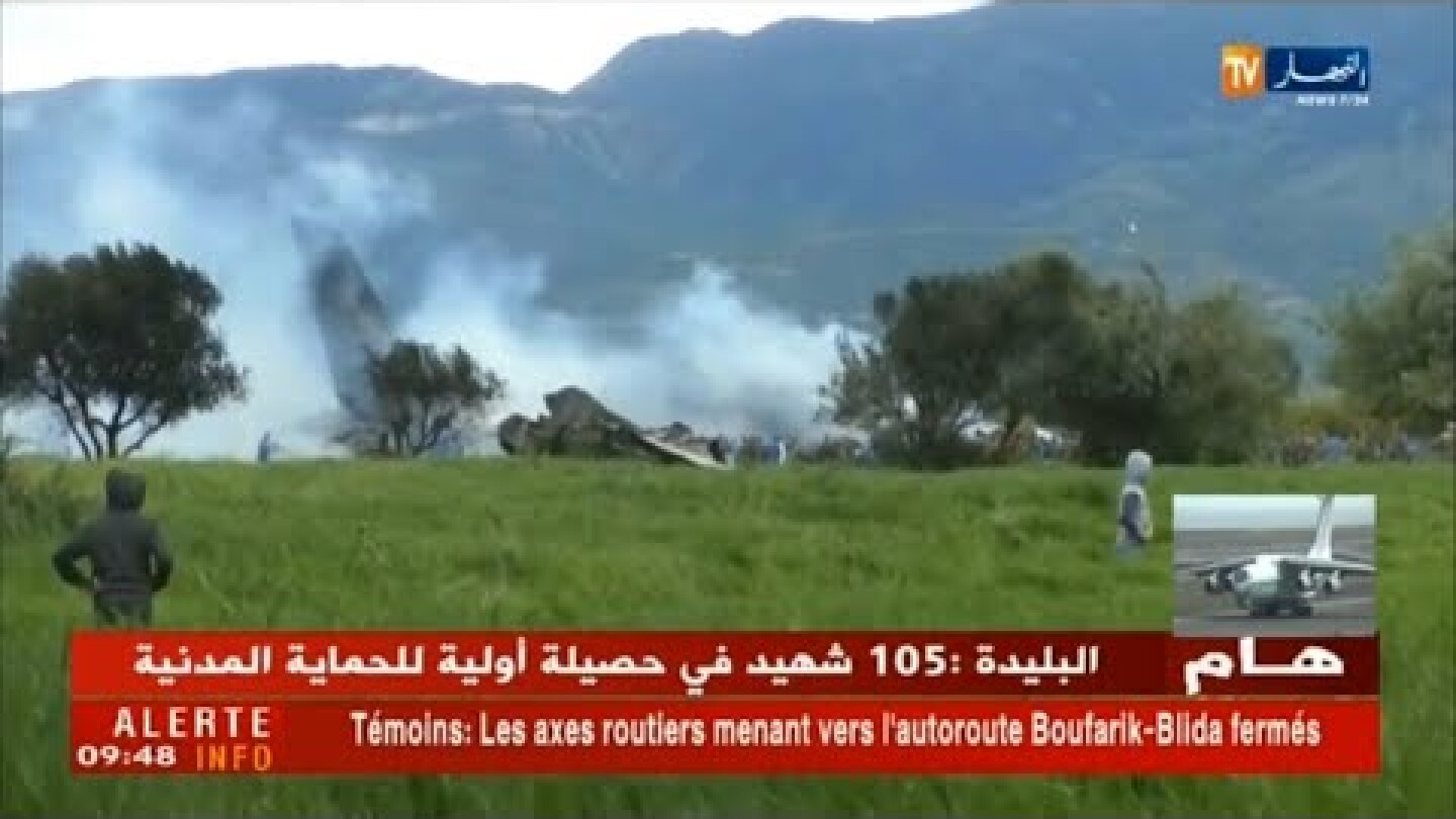 Military plane crashes in Algeria