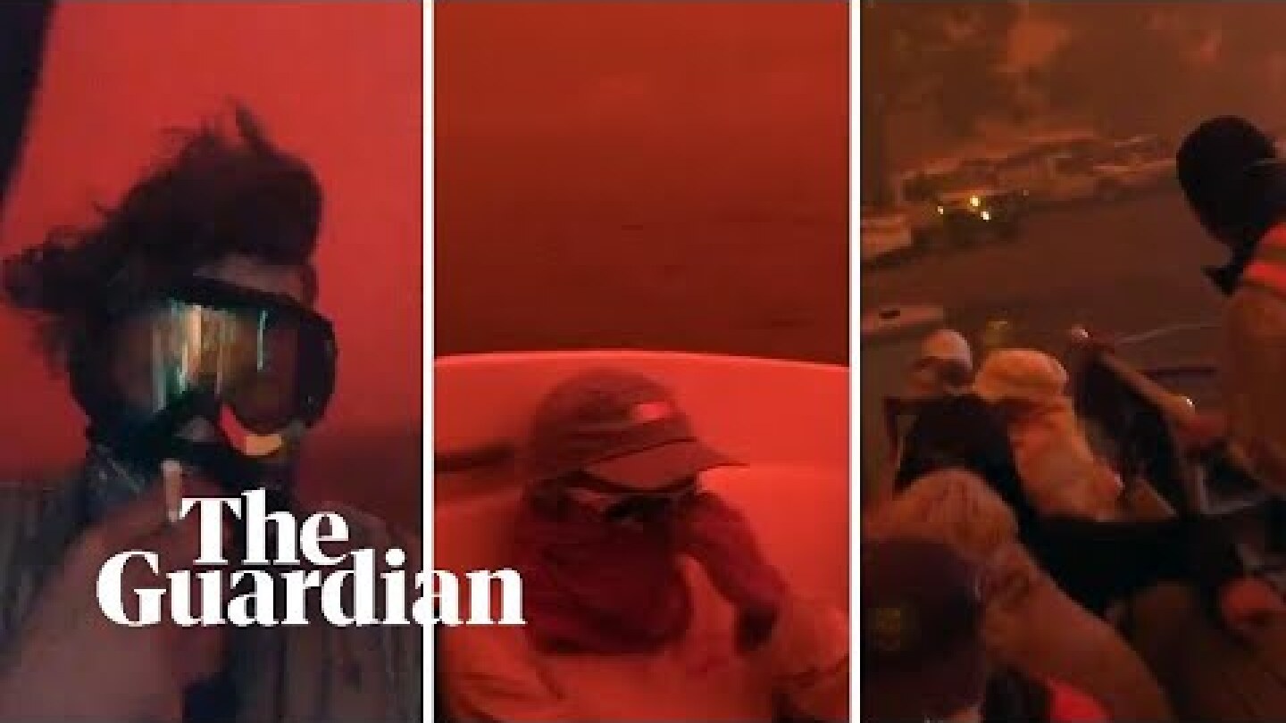 Mallacoota bushfire: thousands evacuate to sea as Victorian town burns