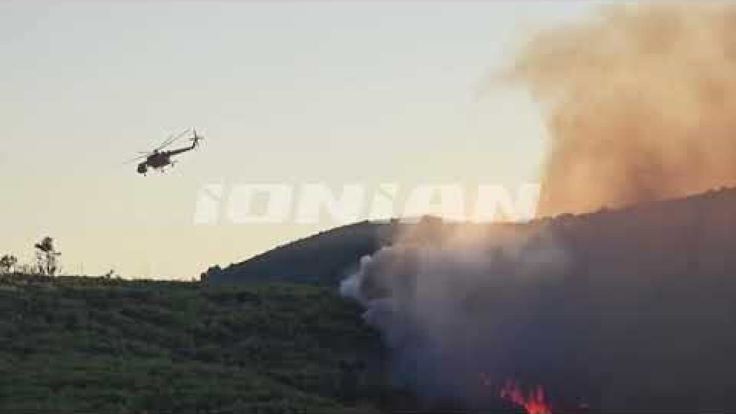 Ζάκυνθος | Μεγάλη φωτιά στην περιοχή Κοιλιωμένο - Μάχη με τις φλόγες δίνουν οι πυροσβέστες