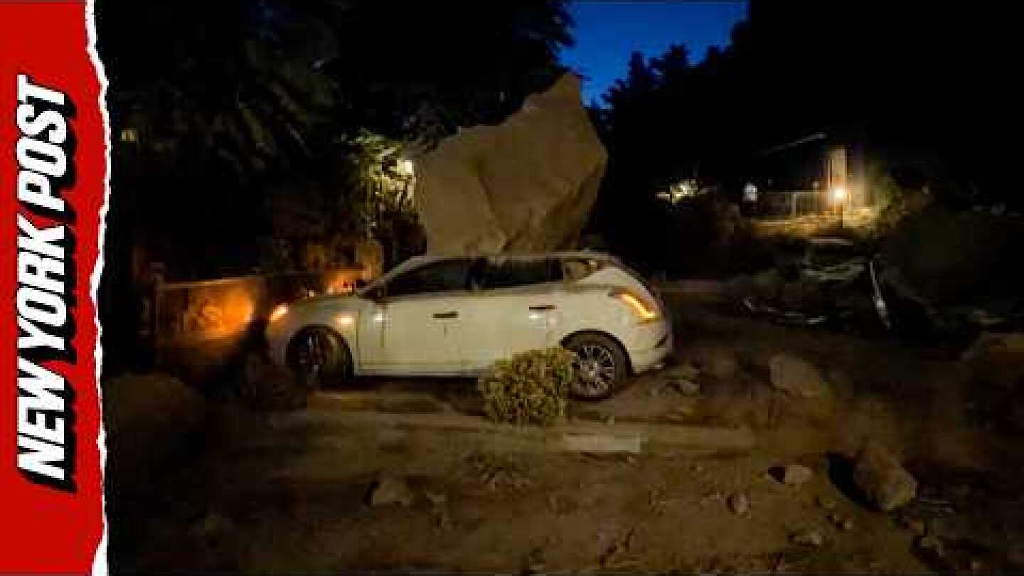 Boulders Topple Onto Cars Near Naples, Italy After Area Rocked by 4.7-Magnitude Earthquake