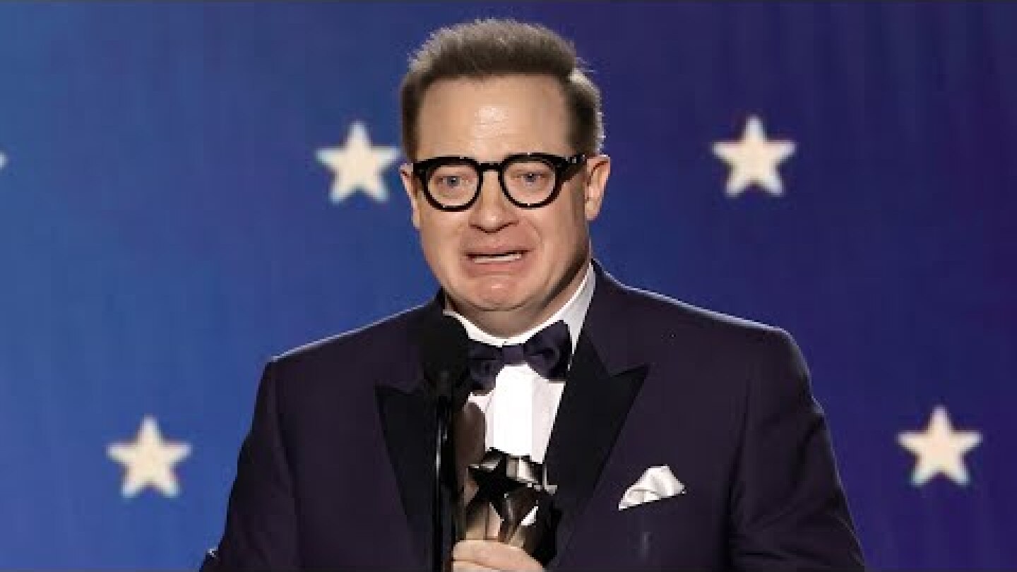 Brendan Fraser Cries In 2023 Critics Choice Awards Speech