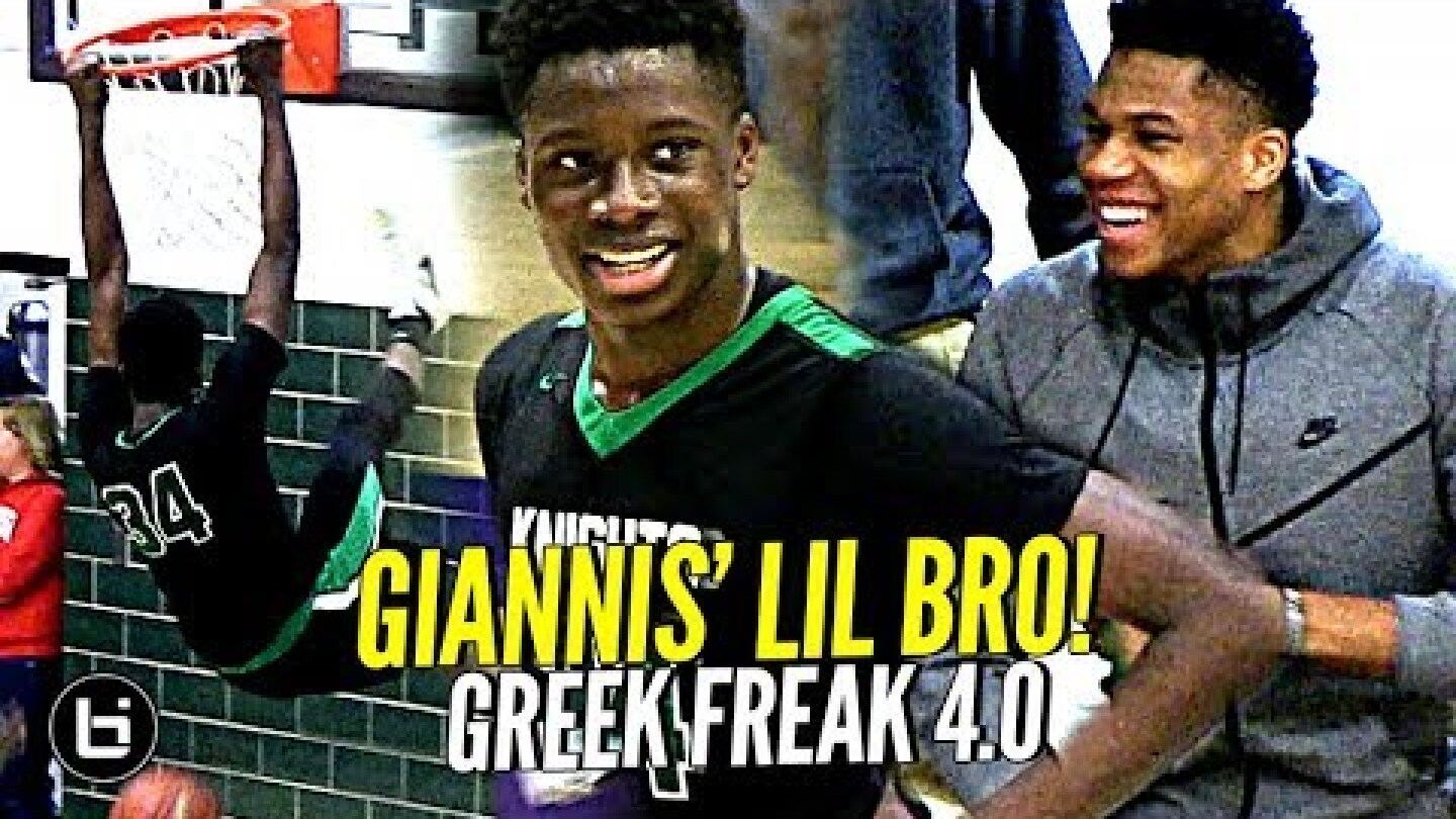 Giannis Watches His Lil Bro GO OFF!! Greek Freak 4.0?! Alex Antetokounmpo Highlights!