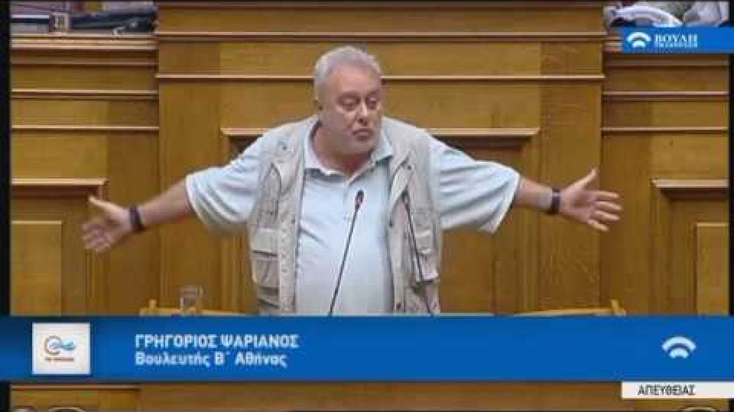 Ψαριανός Γρηγ. Ομιλία-Ολομέλεια-Μακεδονικό και πρόταση δυσπιστίας κατά της Κυβέρνησης, 15.06.2018