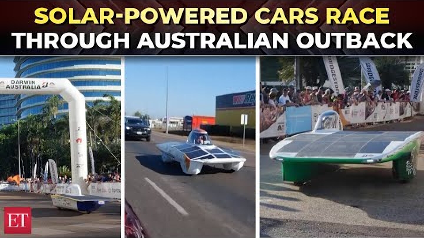 'Battle of the Fins': Solar-powered cars begin race through Australian outback