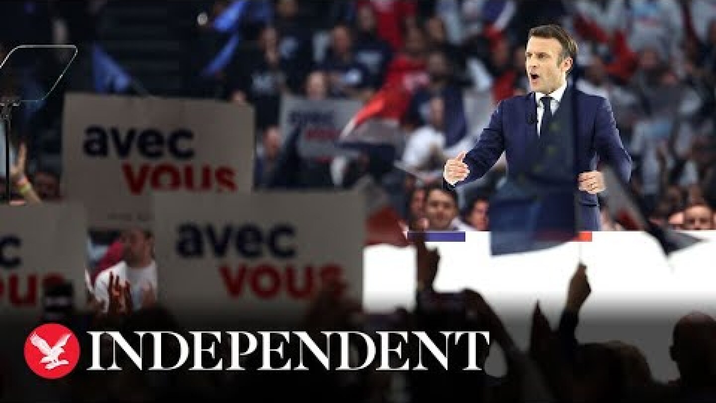 Live: Macron and his supporters react to exit polls and preliminary results