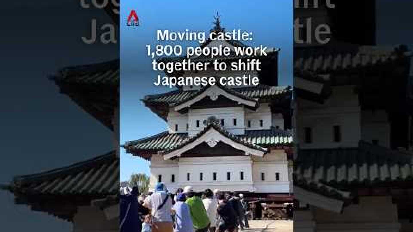 Moving castle: 1,800 people work together to shift Japanese castle