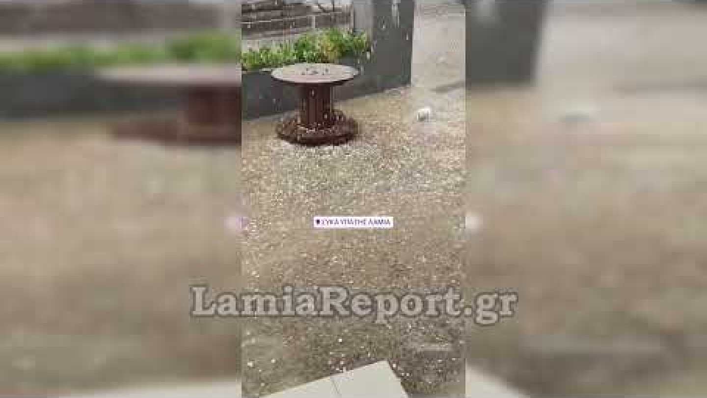 LamiaReport.gr: Χαλάζι στη Συκά Υπάτης