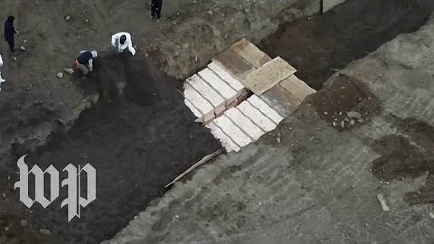 Aerial video appears to show burials of unclaimed covid-19 victims and others on Hart Island