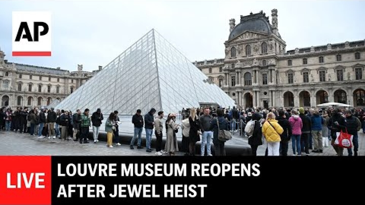 LIVE: Outside the Louvre as museum reopens after jewel heist