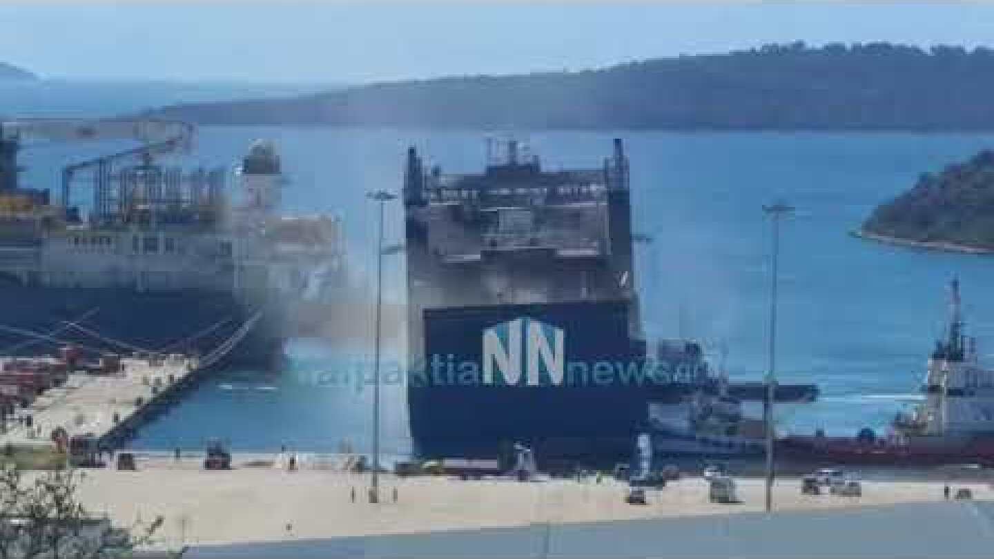 Nafpaktia news:Το πλοίο στο λιμάνι του Πλατυγιαλίου